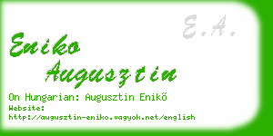 eniko augusztin business card